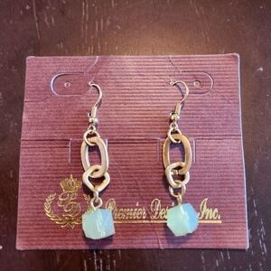 Gold & Blue Earrings